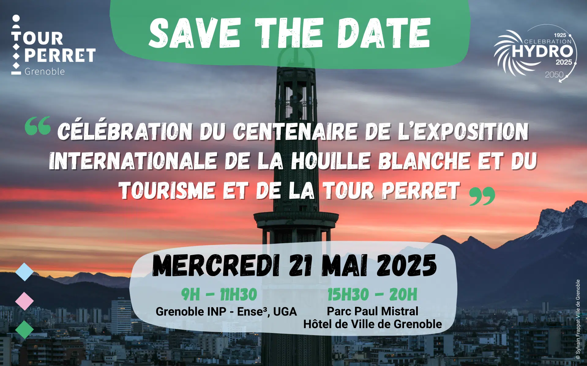 Célébration du Centenaire de l'Exposition Internationale de la Houille Blanche & du Tourisme et de la tour Perret